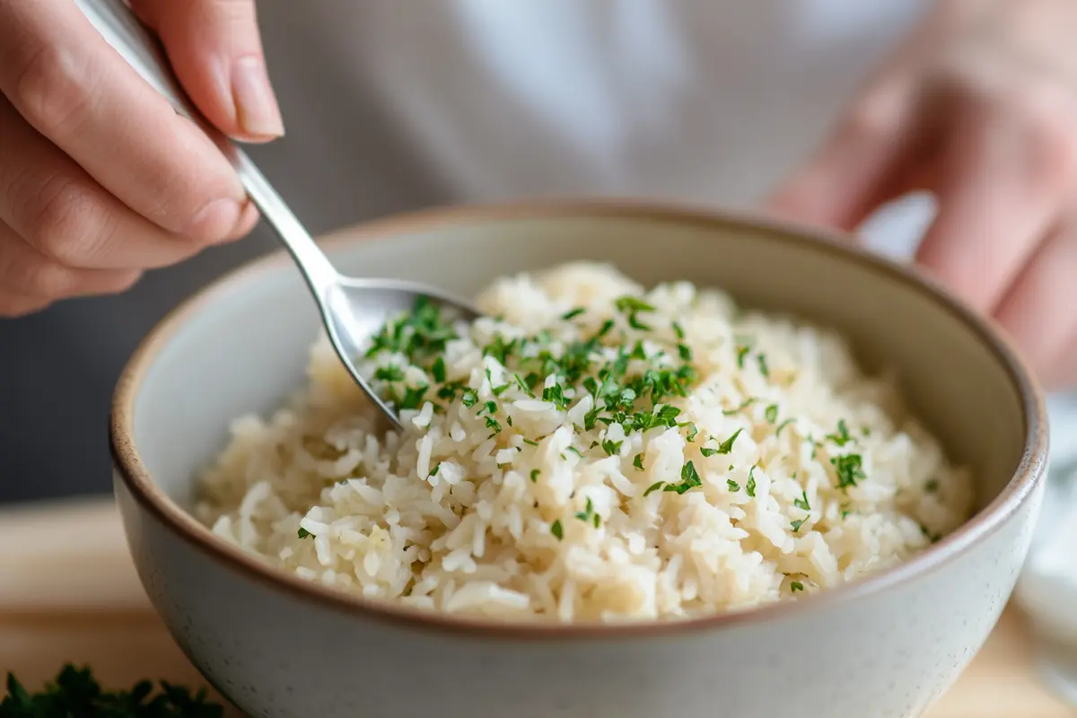 A delicious bowl of onion rice