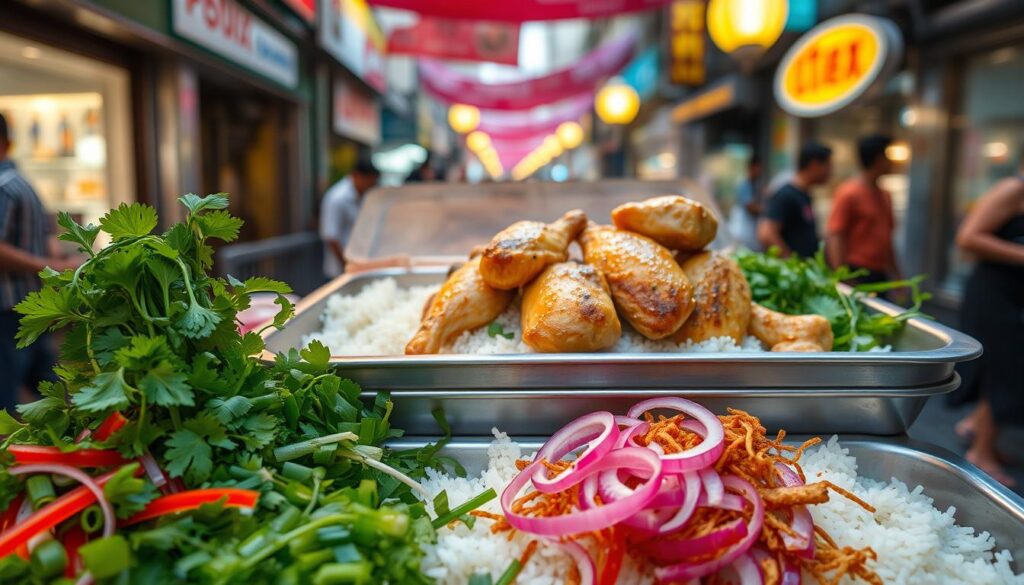 Chicken Over Rice Street Food Garnishes Chicken Over Rice Street Food Garnishes