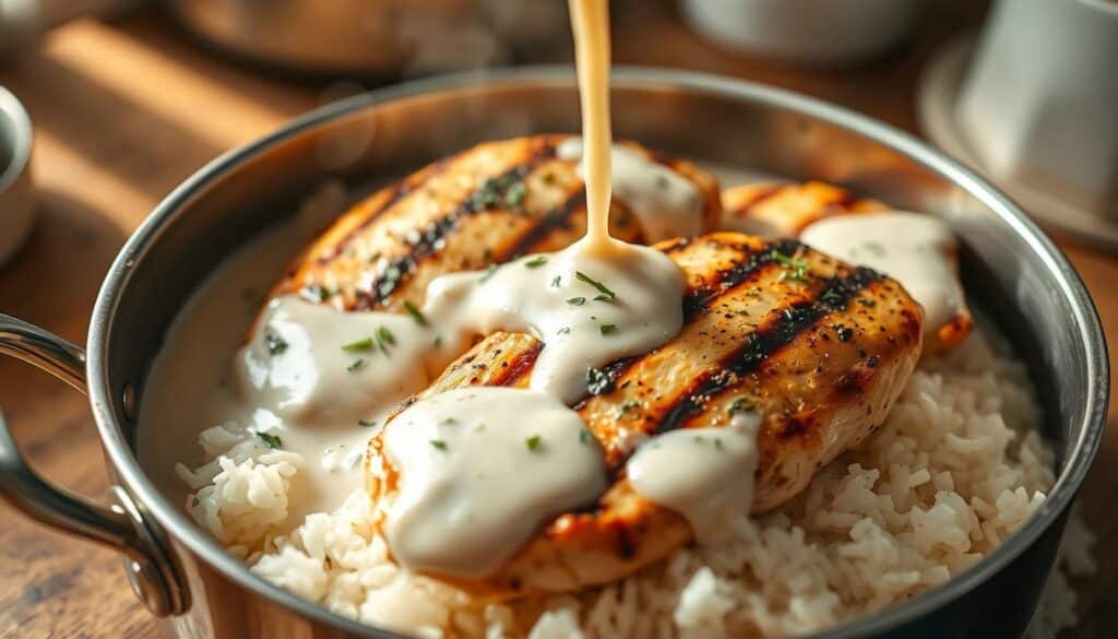 White Sauce for Chicken Over Rice White Sauce for Chicken Over Rice